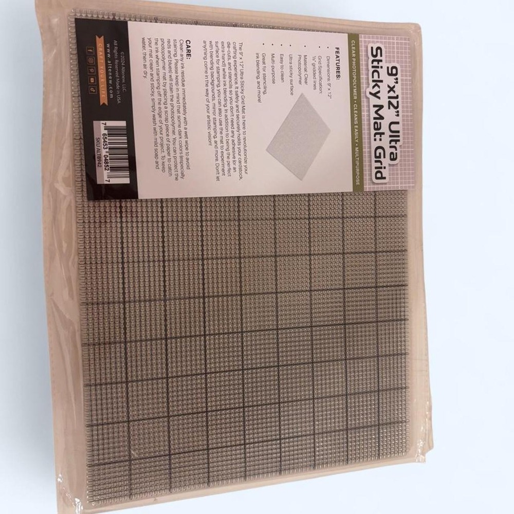 Altenew 9x12 Ultra Sticky Mat Grid for Stenciling Ink Blending ALT8942 NEW